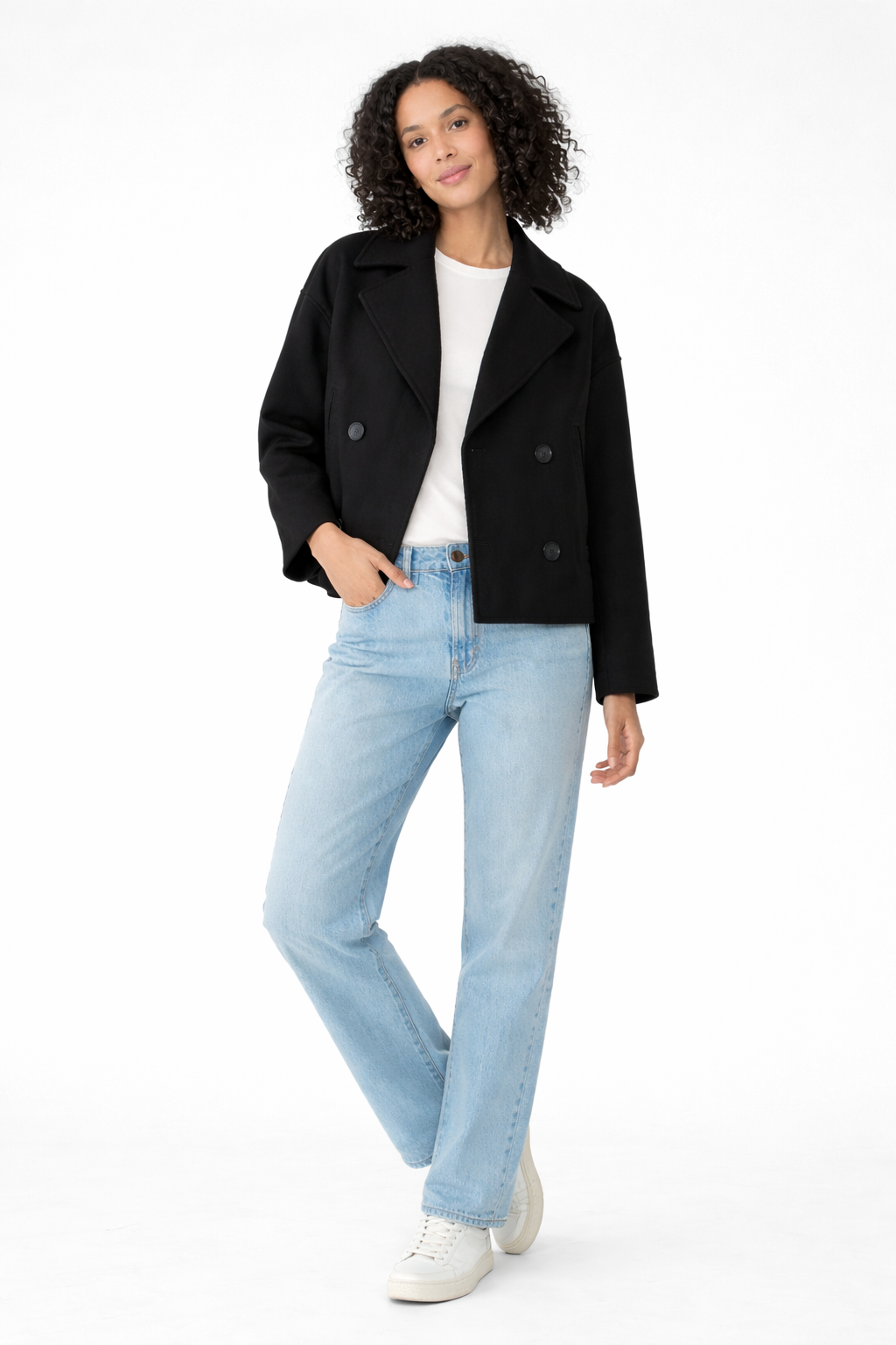 Elise – Korte Double Breasted Damesjas | Chic, Warm & Tijdloos