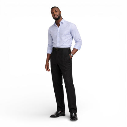 ELORIA | Heren Pantalon met Hoge Taille en Rechte Pijpen