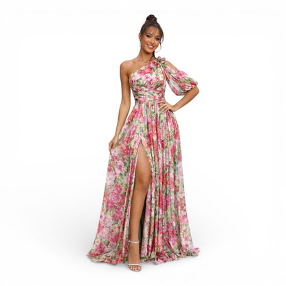 ELORIA | Dames One-Shoulder Zomerjurk met Luchtige Pasvorm