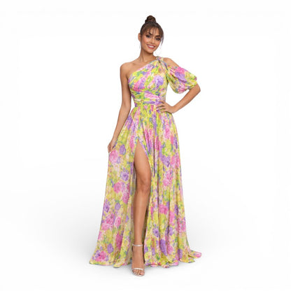 ELORIA | Dames One-Shoulder Zomerjurk met Luchtige Pasvorm