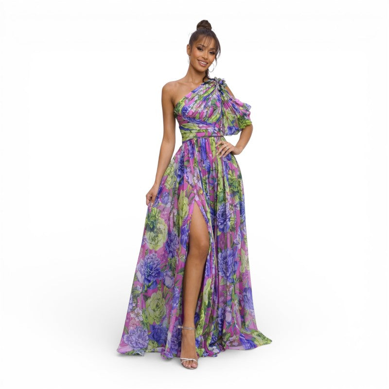 ELORIA | Dames One-Shoulder Zomerjurk met Luchtige Pasvorm